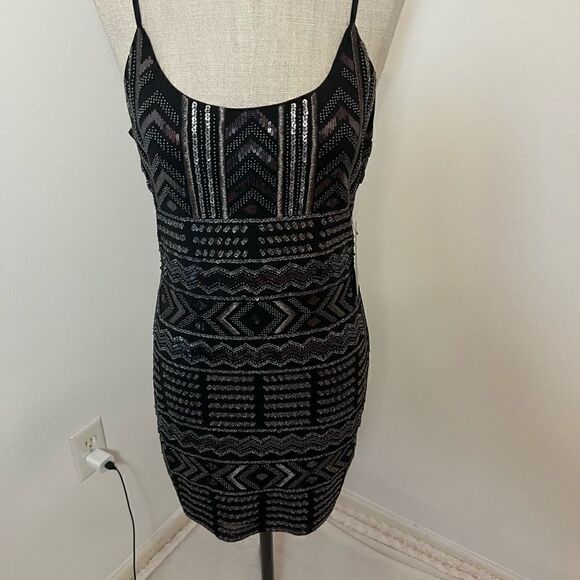 Express Beaded & Sequin Mini Dress. NWT Size S - Picture 1 of 9